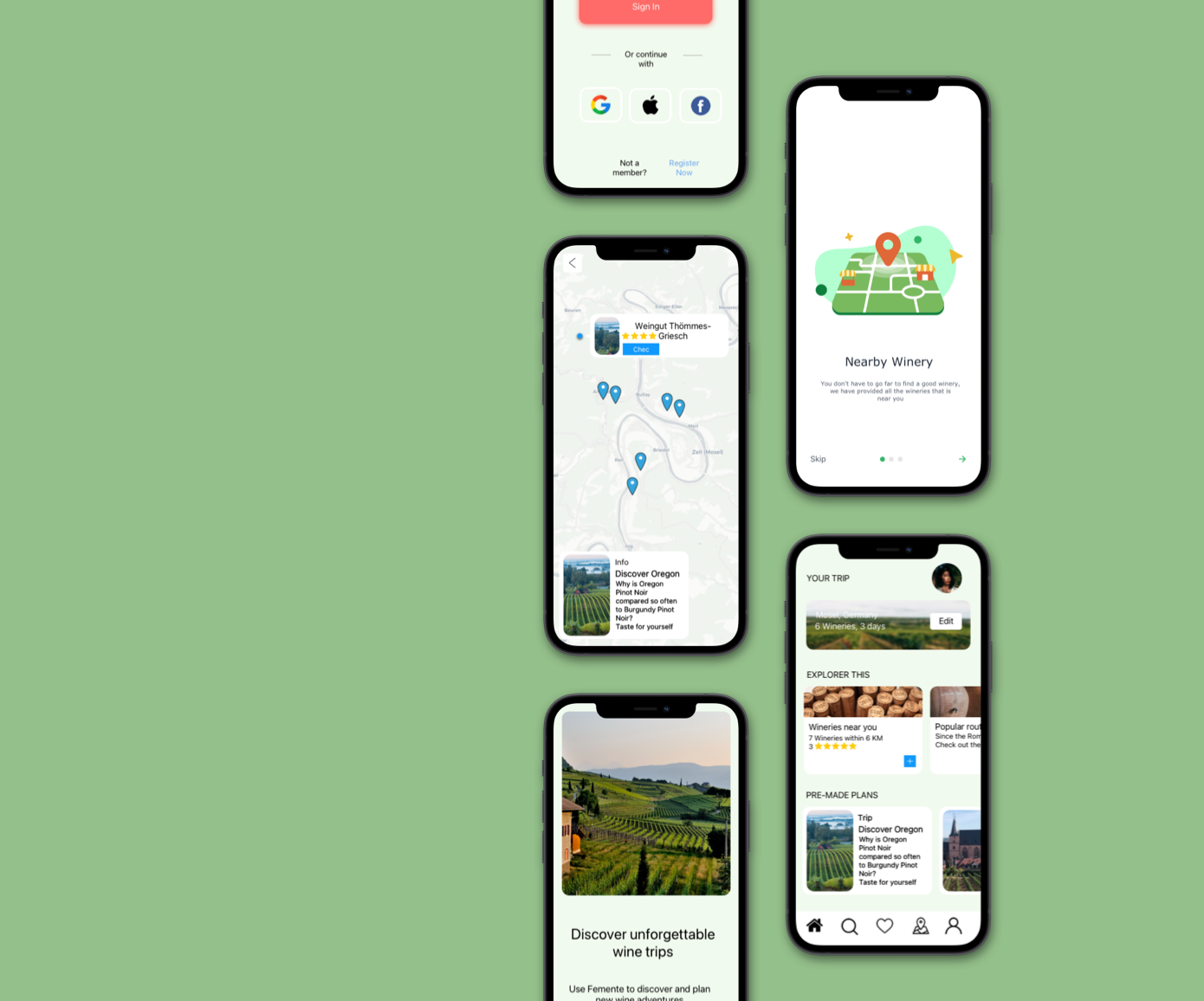 Femente Mobile App Preview